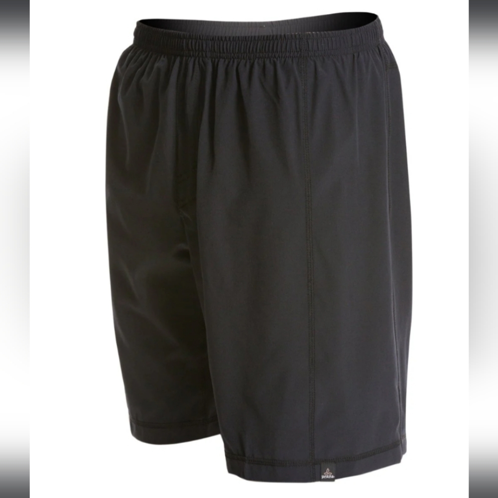 Prana Breathe Mens Sz S Black Board Shorts Lined Yoga Athletic Hiking